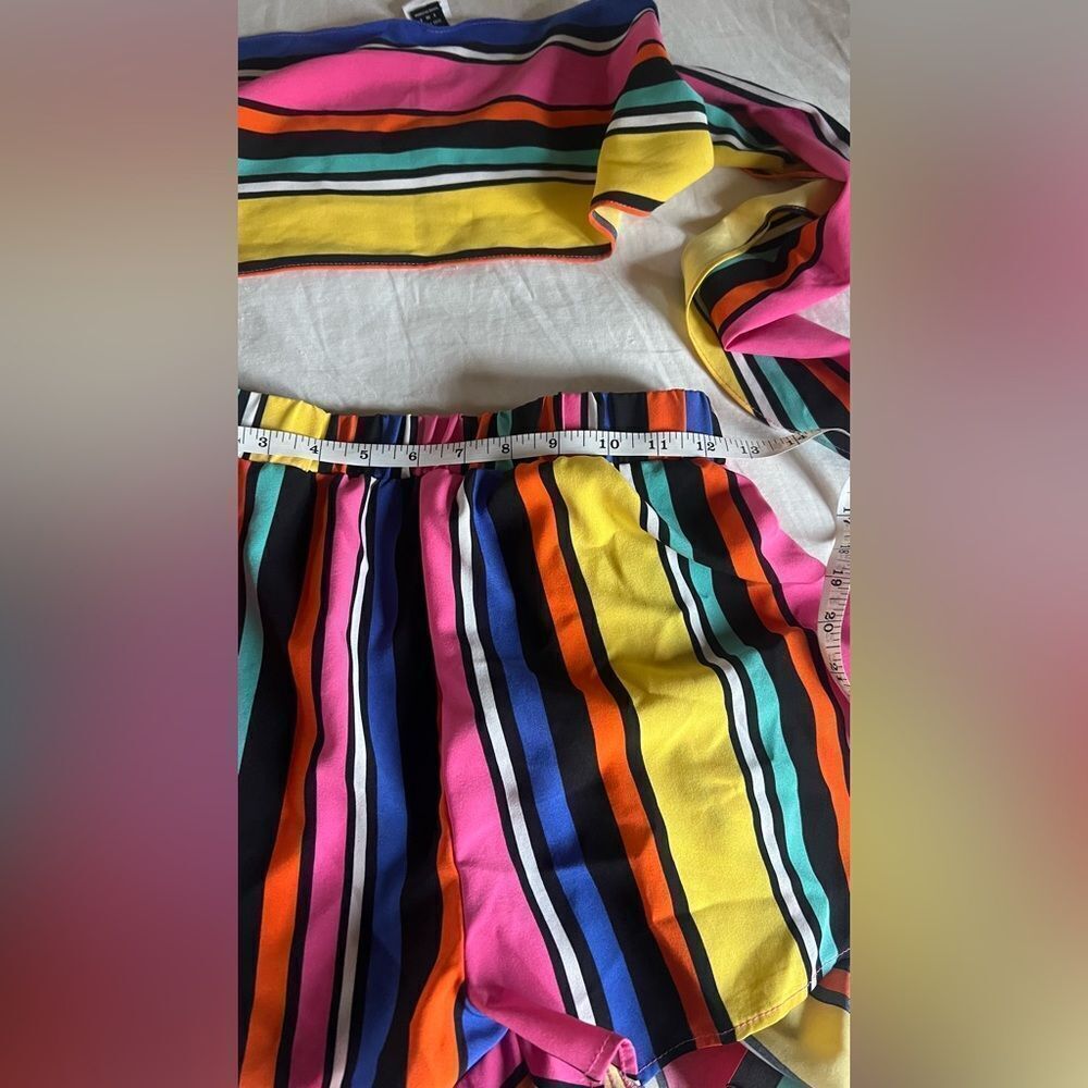 Colorful Striped Two-Piece Set - Picture 3 of 5